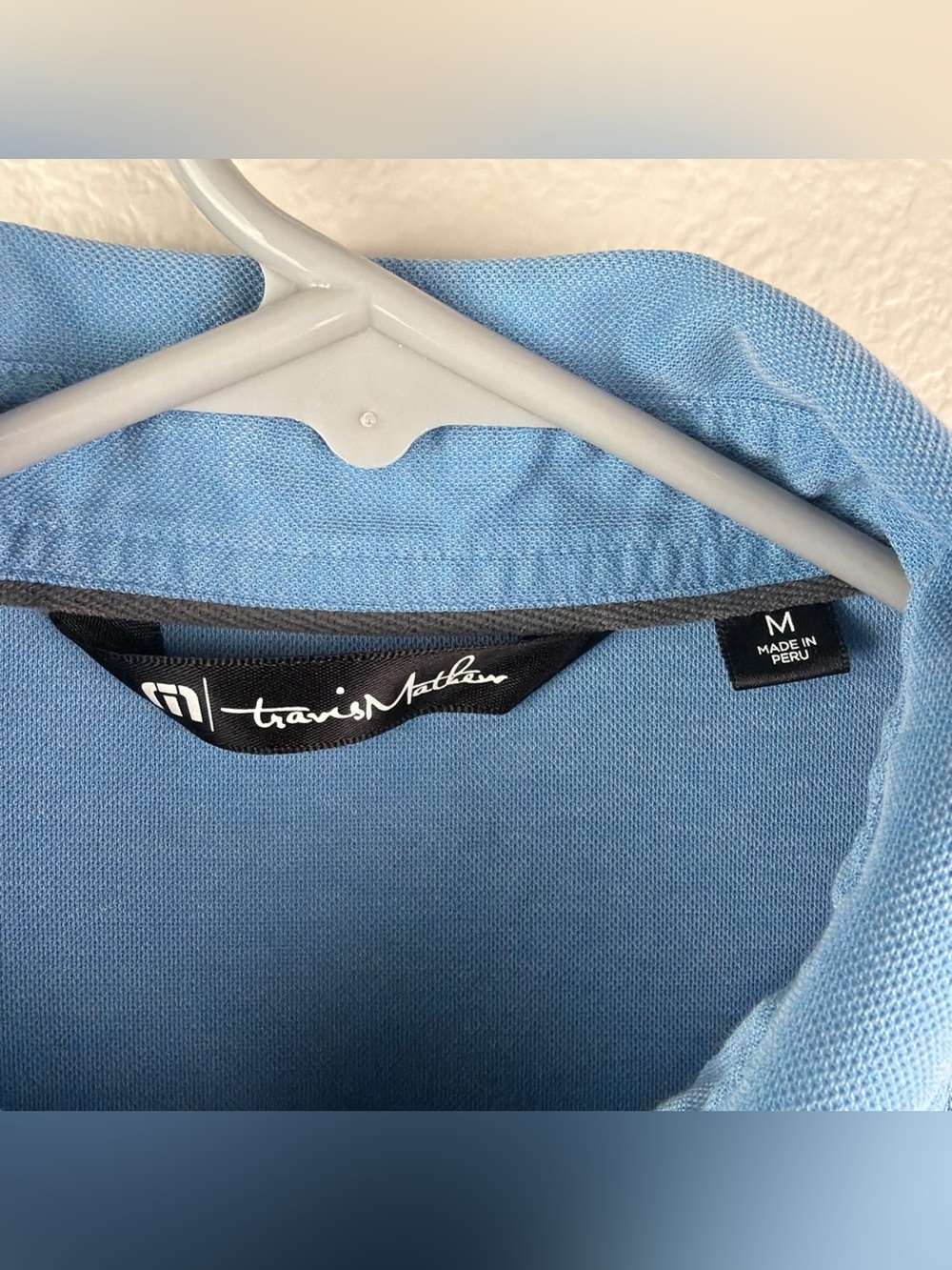 Travis Mathew Polo Shirt Golf Outdoor Blue Men’s Medium - Picture 3 of 4